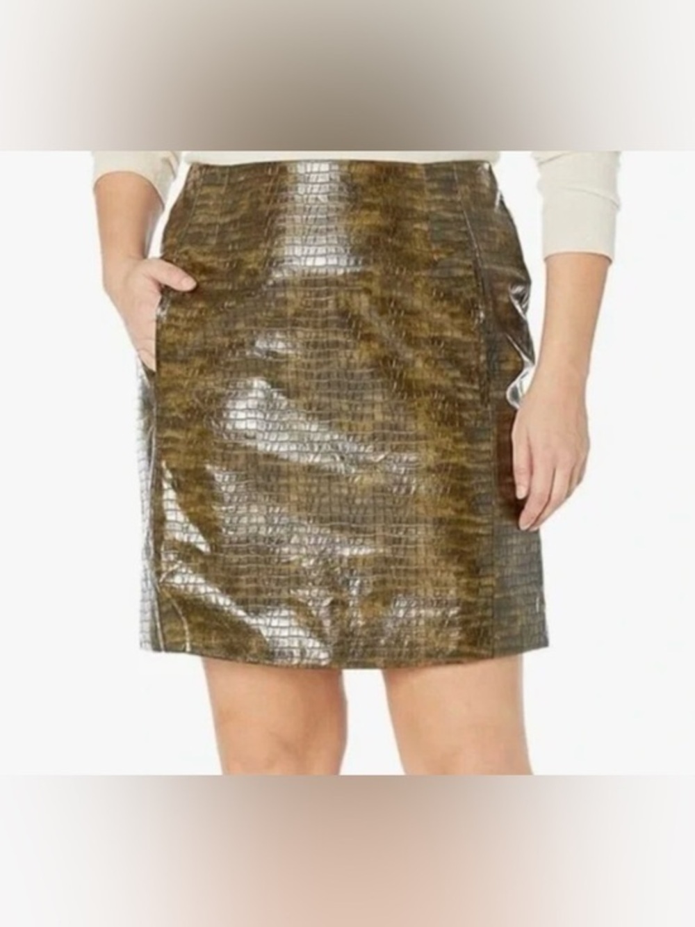 KENDALL + KYLIE Women's Mini Vegan Leather Skirt